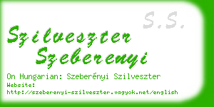 szilveszter szeberenyi business card